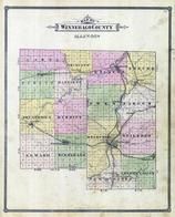 Winnebago County Outline Map, Winnebago County and Boone County 1886
